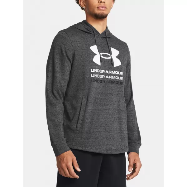  Мъжки суичър UNDER ARMOUR RIVAL TERRY GRAPHIC HOOD 1386047-025 СИВО 