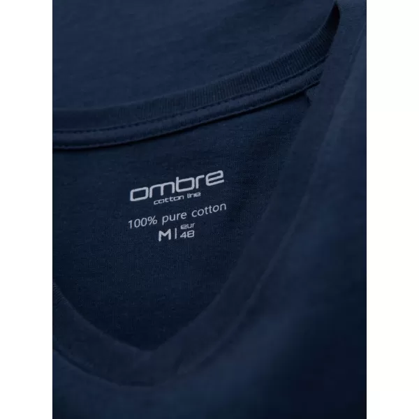  Риза OMBRE OM-TSBS-0237 ТЪМНО СИНЬО 