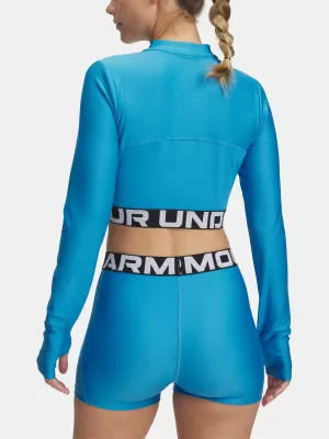 Дамска тениска UNDER ARMOUR HEATGEAR RIB 1/4 ZIP LS 1388692-453 СИНЬО