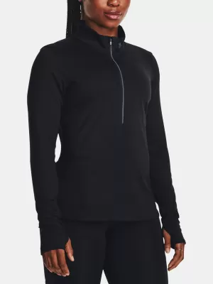 Дамска тениска UNDER ARMOUR QUALIFIER RUN 1/2 ZIP 1379349-001 ЧЕРЕН
