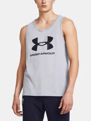 Мъжки потник UNDER ARMOUR SPORTSTYLE LOGO TANK 1382883-035 СИВО