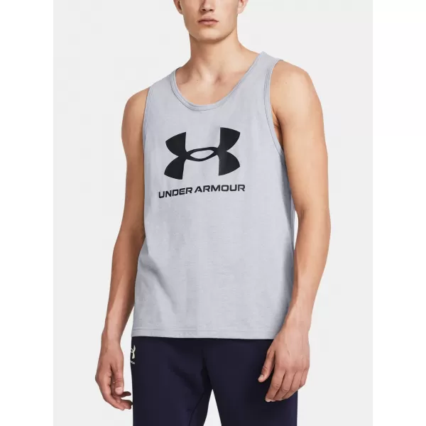  Мъжки потник UNDER ARMOUR SPORTSTYLE LOGO TANK 1382883-035 СИВО 