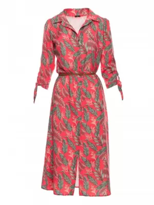 Рокля BEWEAR B259 РОЗОВО