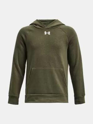 Суичър за момче UNDER ARMOUR RIVAL FLEECE HOODIE 1379792-390 ЗЕЛЕНО