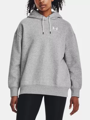 Дамски суичър UNDER ARMOUR ESSENTIAL FLC OS HOODIE 1379495-012 СИВО