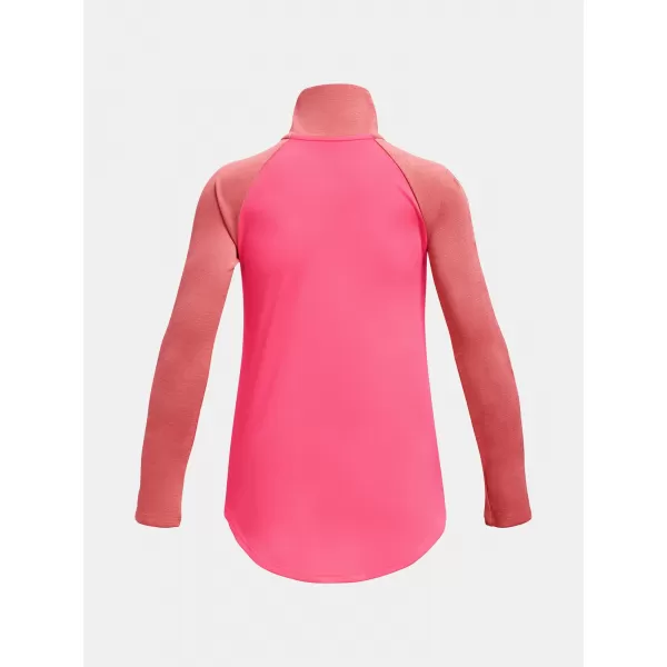  Тениска за момиче UNDER ARMOUR TECH GRAPHIC 1/2 ZIP 1377586-683 РОЗОВО 