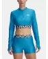 Дамска тениска UNDER ARMOUR HEATGEAR RIB 1/4 ZIP LS 1388692-453 СИНЬО