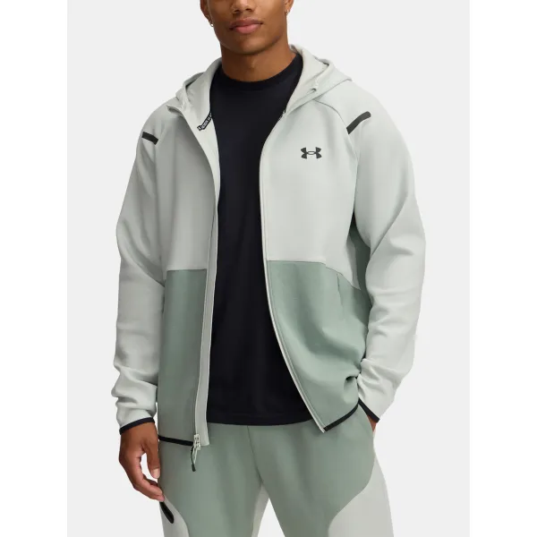  Мъжки суичър UNDER ARMOUR UNSTOPPABLE FLC FZ HD EU 1389352-377 ЗЕЛЕНО 