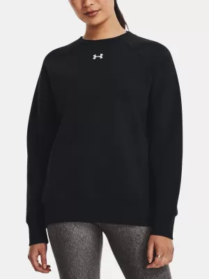 Дамски суичър UNDER ARMOUR RIVAL FLEECE CREW 1379508-001 ЧЕРЕН