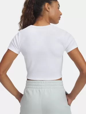 Дамска тениска UNDER ARMOUR RIVAL RIB BABY TEE 6000264-100 БЯЛО