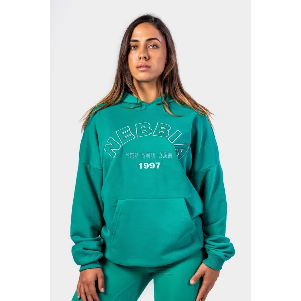  Oversize суичър с качулка GYM RAT 256 GREEN Nebbia 