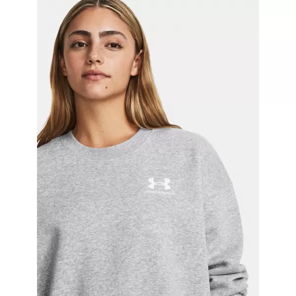  Дамски суичър UNDER ARMOUR ESSENTIAL FLC OS CREW 1379475-012 СИВО 