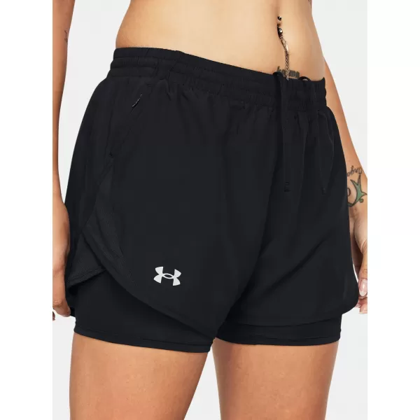  Дамски шорти UNDER ARMOUR FLY BY 2-IN-1 SHORTS 1382440-001 ЧЕРЕН 