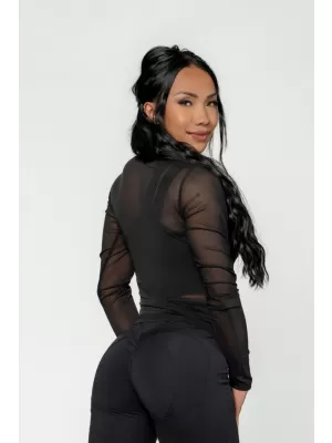 Дамски топ с дълъг ръкав INTENSE Sheer 847 Gold BLACK/GOLD Nebbia
