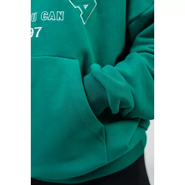  Oversize суичър с качулка GYM RAT 256 GREEN Nebbia 