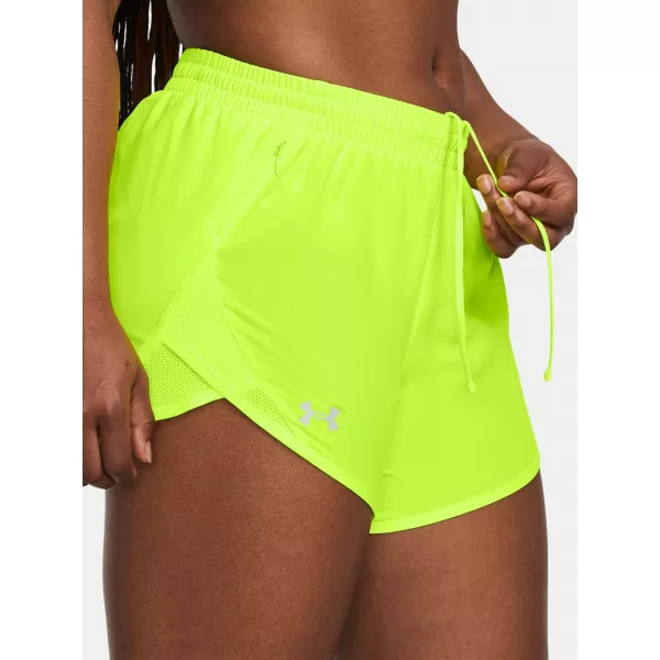 Дамски шорти UNDER ARMOUR FLY BY 3'' SHORTS 1382438-731 ЗЕЛЕНО 
