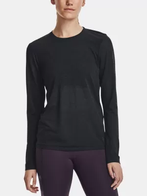 Дамска тениска UNDER ARMOUR SEAMLESS STRIDE LS 1375699-001 ЧЕРЕН