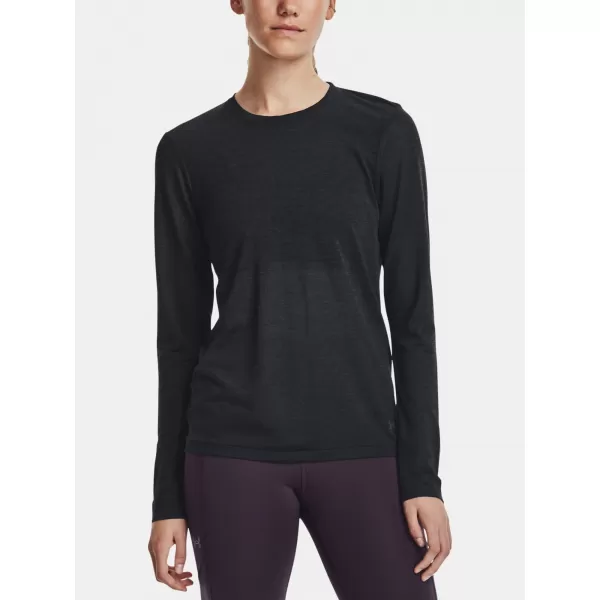  Дамска тениска UNDER ARMOUR SEAMLESS STRIDE LS 1375699-001 ЧЕРЕН 