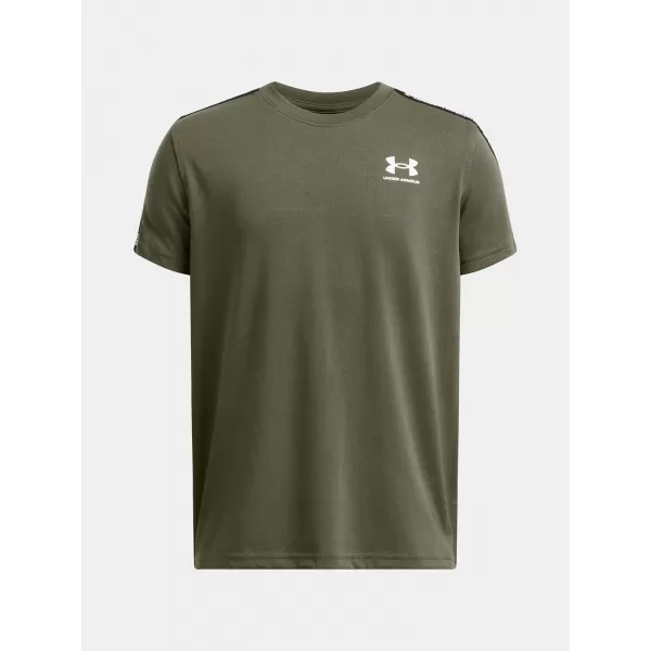  Момчешка тениска UNDER ARMOUR B ICON TAPED SS 6001583-390 ЗЕЛЕНО 