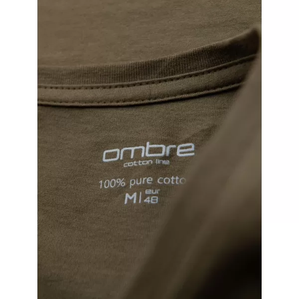  Риза OMBRE OM-TSBS-0237 ТЪМНО МАСЛИНА 