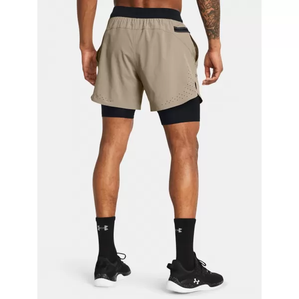  Мъжки шорти UNDER ARMOUR VANISH ELITE 2IN1 SHORT 1378604-203 КАФЯВО 