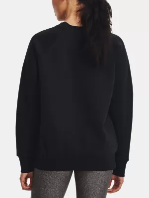 Дамски суичър UNDER ARMOUR RIVAL FLEECE CREW 1379508-001 ЧЕРЕН