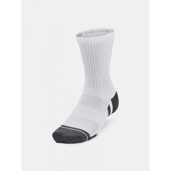  Чорапи UNDER ARMOUR PERFORMANCE COTTON 3P MID 1379530-100 БЯЛО 