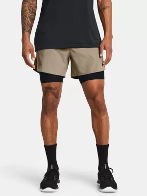 Мъжки шорти UNDER ARMOUR VANISH ELITE 2IN1 SHORT 1378604-203 КАФЯВО