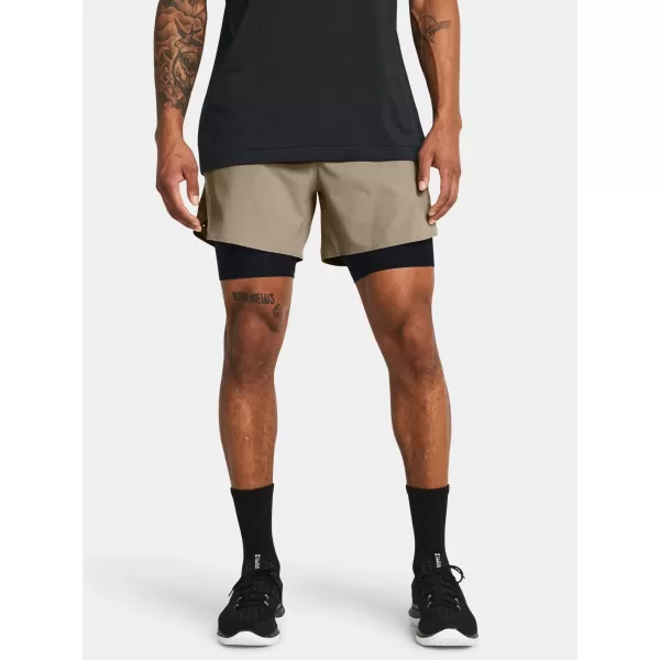  Мъжки шорти UNDER ARMOUR VANISH ELITE 2IN1 SHORT 1378604-203 КАФЯВО 