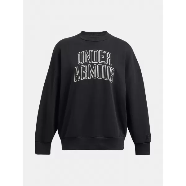 Дамски суичър UNDER ARMOUR ICON HWT TERRY OS CREW 1386493-001 ЧЕРЕН 
