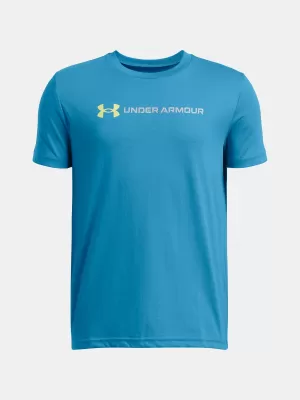 Момчешка тениска UNDER ARMOUR B LOGO WORDMARK SS 1389963-452 СИНЬО