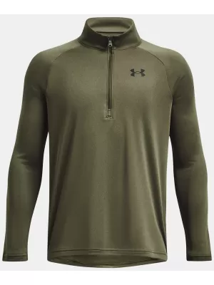 Момчешка тениска UNDER ARMOUR TECH 2.0 1/2 ZIP 1363286-390 ЗЕЛЕНО