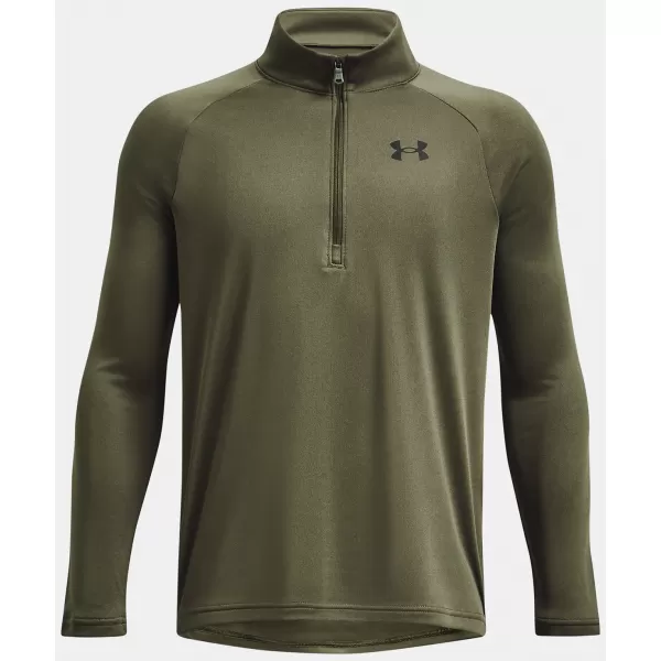  Момчешка тениска UNDER ARMOUR TECH 2.0 1/2 ZIP 1363286-390 ЗЕЛЕНО 