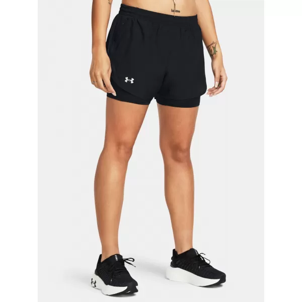  Дамски шорти UNDER ARMOUR FLY BY 2-IN-1 SHORTS 1382440-001 ЧЕРЕН 