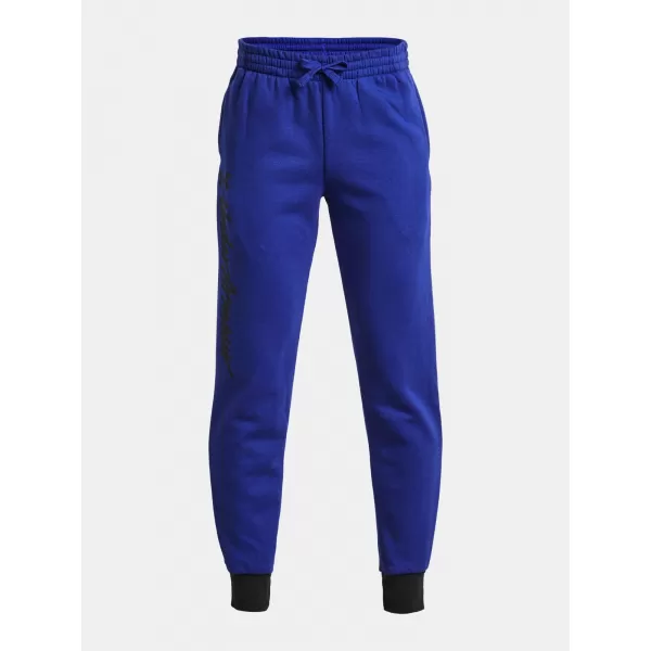  Спортни панталони за момчета UNDER ARMOUR RIVAL FLEECE SCRIPT JGRS 1379789-400 СИНЬО 