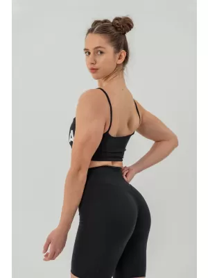 SNATCHED 614 BLACK Къси панталони Nebbia с висока талия 9 инча