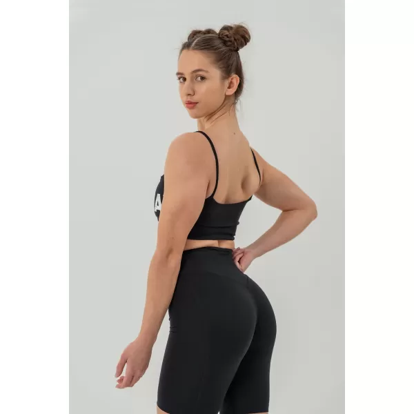  SNATCHED 614 BLACK Къси панталони Nebbia с висока талия 9 инча 