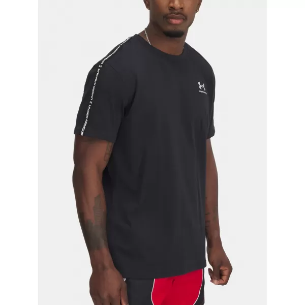  Мъжка тениска UNDER ARMOUR ICON HWT TEE TAPING 1390300-001 ЧЕРЕН 