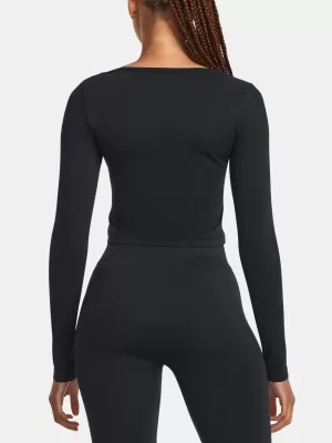 Дамска тениска UNDER ARMOUR TRAIN SEAMLESS LS 1379150-001 ЧЕРЕН