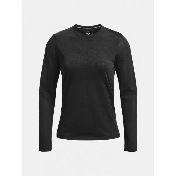  Дамска тениска UNDER ARMOUR SEAMLESS STRIDE LS 1375699-001 ЧЕРЕН 
