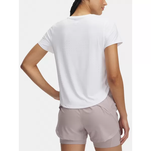  Дамска тениска UNDER ARMOUR LAUNCH ELITE SHORTSLEEVE 1389564-100 БЯЛО 