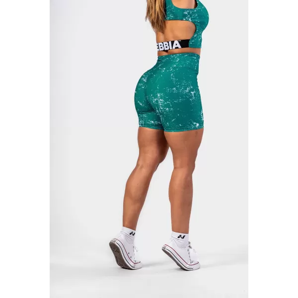  HAMMIES 615 GREEN Къси панталони Nebbia с висока талия 5 инча 