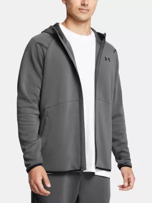 Мъжки суичър UNDER ARMOUR UNSTOPPABLE FLC FZ HD EU 1389352-025 СИВО