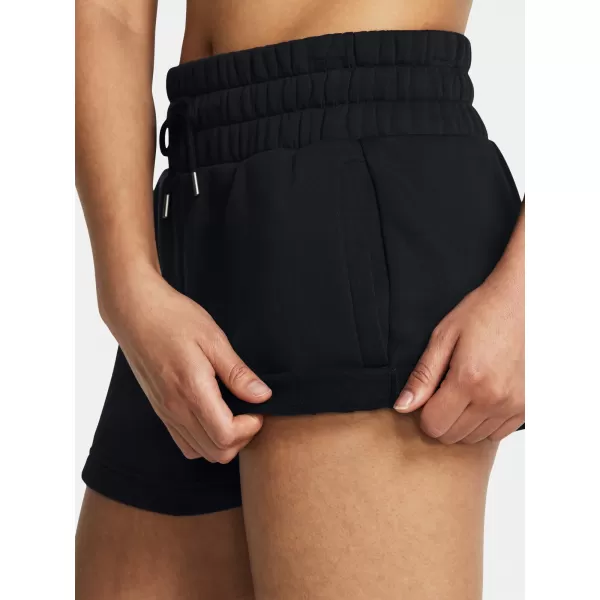  Дамски шорти UNDER ARMOUR ICON FLEECE BOXER SHORTS 1382725-001 ЧЕРЕН 