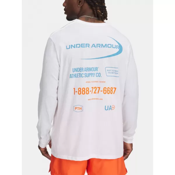 Мъжка тениска UNDER ARMOUR M WORKWEAR LOGO LS 1390167-100 БЯЛО 
