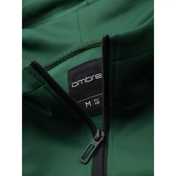  Мъжки суичър OMBRE OM-SSZP-0210 ТЪМНО ЗЕЛЕНО 