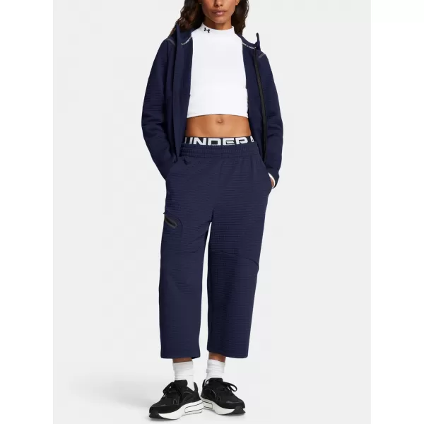  Дамски спортен панталон UNDER ARMOUR UNSTOPPABLE FLC GRID CROP 1386492-410 СИНЬО 