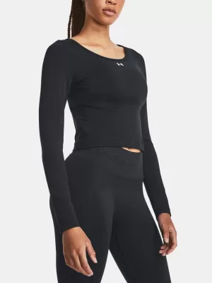 Дамска тениска UNDER ARMOUR TRAIN SEAMLESS LS 1379150-001 ЧЕРЕН
