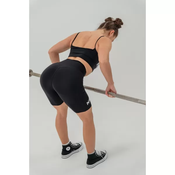  SNATCHED 614 BLACK Къси панталони Nebbia с висока талия 9 инча 