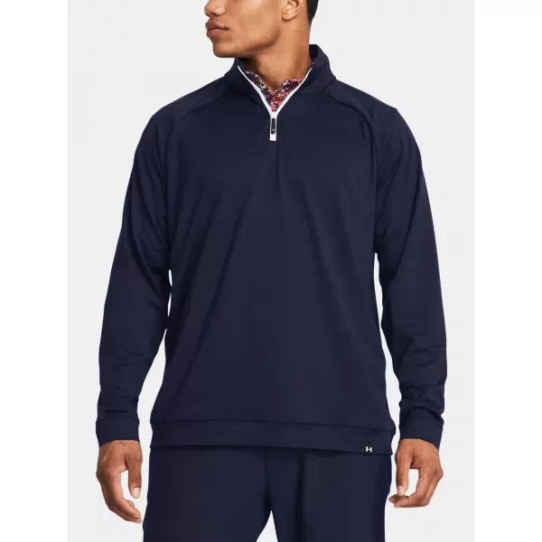  Мъжки суичър UNDER ARMOUR MIDLAYER QZ LB 1383254-410 СИНЬО 